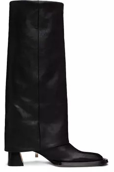 Беллами высокие сапоги с отворотом Miista, черный