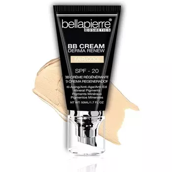 Bellapierre BB Cream SPF 20 Консилер Тональный крем Увлажняющий крем Нетоксичный без парабенов Аппликатор с помпой сверху 48 граммов Ярко крутой Bellapierre Cosmetics