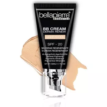 Bellapierre BB Cream SPF 20 Консилер, тональный крем, увлажняющий крем, нетоксичный, без парабенов, аппликатор с помпой, 48 грамм, легкий, крутой