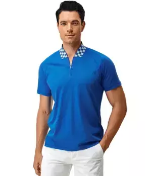 Bellemere Мужская рубашка с клетчатым воротником Bellemere New York, синий