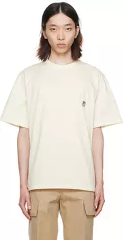 Бело-белая футболка на шнурке Wooyoungmi