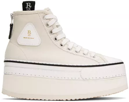 Бело-белые кроссовки R13 Courtney