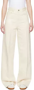 Бело-белые широкие джинсы Toteme