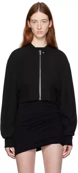 Бело-белый бомбер с коллажем Rick Owens Lilies