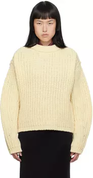 Бело-белый массивный свитер BITE