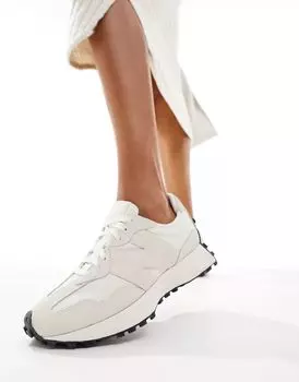 Бело-бежевые кроссовки New Balance 327