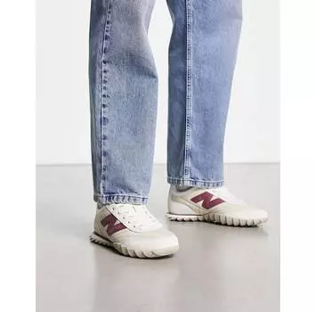 Бело-бордовые кроссовки New Balance RC30