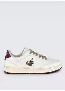 Бело-бордовые женские кроссовки SHACBEAN200F Acbc, белый/бордовый