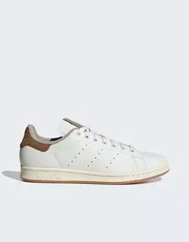 Бело-бронзовые кроссовки Adidas Originals Stan smith