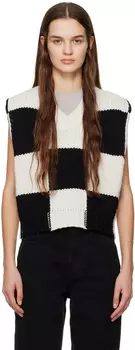 Бело-черная клетчатая жилетка FRAME