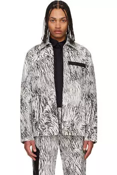 Бело-черная куртка-блузон Gardiner Olly Shinder