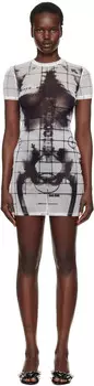 Бело-черное мини-платье «The queletor» Jean Paul Gaultier
