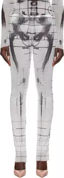 Бело-черные брюки для отдыха «The Squeletor» Jean Paul Gaultier