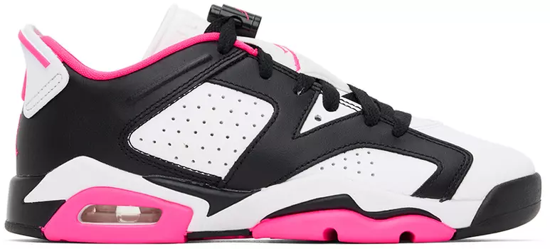 Бело-черные детские кроссовки Nike Jordan Kids Jordan 6 Retro Low для больших детей