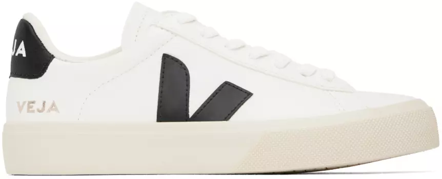 Бело-черные кожаные кроссовки Campo ChromeFree Veja, цвет Extra white/Black