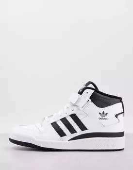 Бело-черные кроссовки adidas Originals Forum Mid