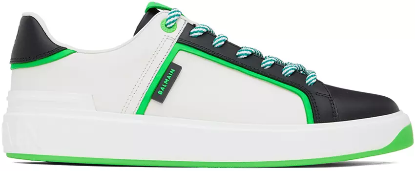 Бело-черные кроссовки B-Court Balmain