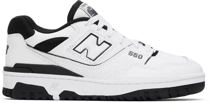 Бело-черные кроссовки BB550 New Balance