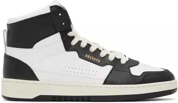 Бело-черные кроссовки Dice Hi Axel Arigato