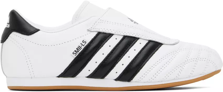 Бело-черные кроссовки для тхэквондо Adidas Originals