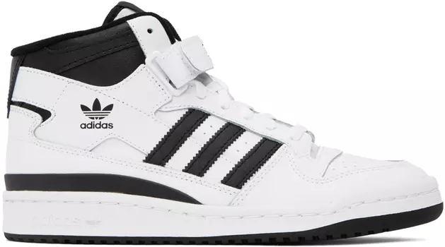 Бело-черные кроссовки Forum Mid adidas Originals