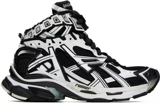 Бело-черные кроссовки High Runner Balenciaga