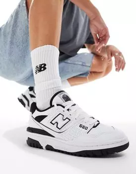 Бело-черные кроссовки New Balance 550