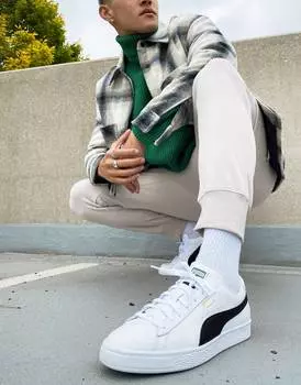 Бело-черные кроссовки Puma Basket Classic