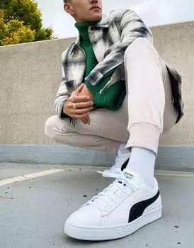 Бело-черные кроссовки Puma Basket Classic