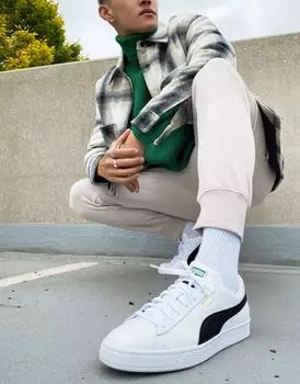 Бело-черные кроссовки Puma Basket Classic