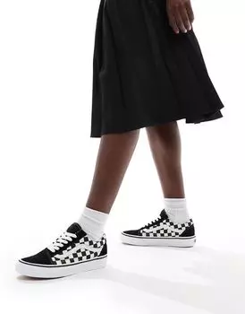 Бело-черные кроссовки в шахматную клетку Vans Old Skool