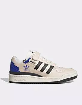 Бело-черные низкие кроссовки adidas Originals Forum