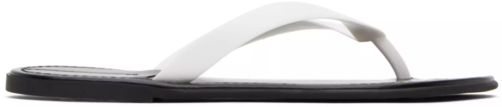 Бело-черные пляжные сандалии The Row