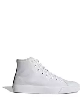 Бело-черные высокие кроссовки adidas Originals Nizza High Top