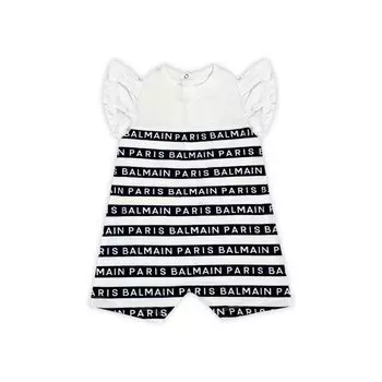 Бело-черный комбинезон Balmain