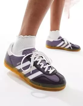 Бело-фиолетовые кроссовки adidas Originals Gazelle Indoor