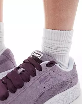Бело-фиолетовые кроссовки PUMA Suede XL