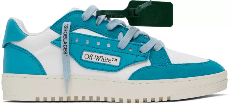 Бело-голубые кроссовки 5.0 Off-White