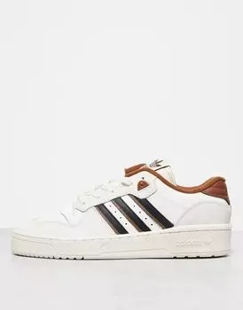 Бело-коричневые кроссовки adidas Originals Rivalry Low