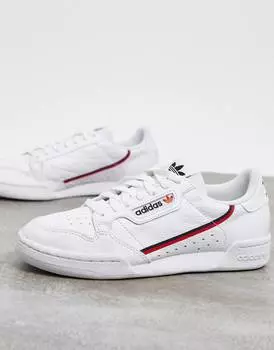 Бело-красные кроссовки adidas Originals Continental 80
