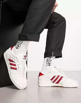 Бело-красные кроссовки adidas Originals Rivalry Low, бело-красный