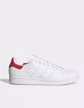 Бело-красные кроссовки adidas Originals Stan Smith