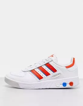 Бело-красные кроссовки на платформе adidas Originals GS Court