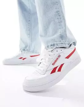 Бело-красные кроссовки Reebok Club C Revenge