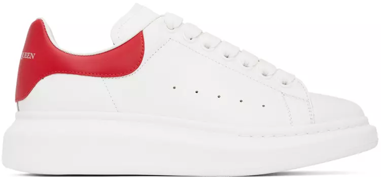 Бело-красные массивные кроссовки Alexander McQueen