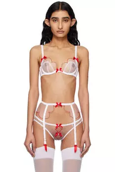 Бело-красный бюстгальтер Lorna Agent Provocateur