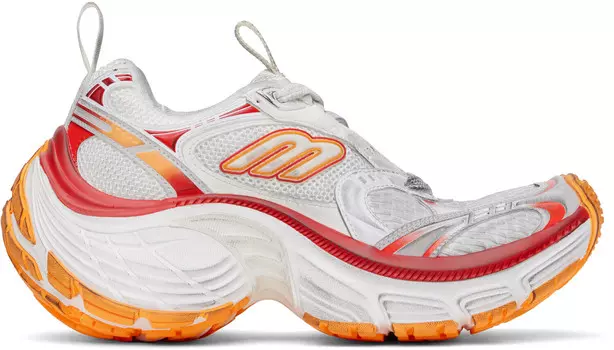 Бело-оранжевые кроссовки 10XL Balenciaga