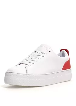 Бело-оранжевые женские кроссовки Guess