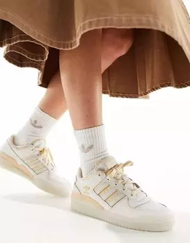 Бело-овсяные кроссовки adidas Originals Forum Low CL