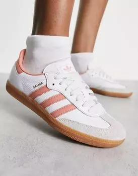 Кроссовки Adidas Originals Samba OG, белый/розовый